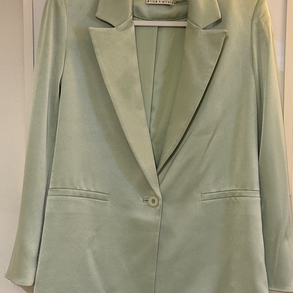 Alice & Olivia Mint Green Women's Blazer- size 0 - Picture 3 of 4